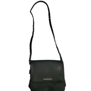 Nine West Navy Blue Leather Crossbody Purse Wallet in one silver hardware